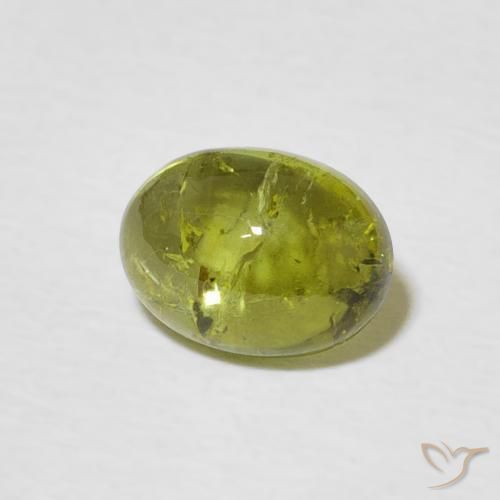 Turmalina Verde Terroso Claro Natural 1.41ct, oval, Transparente