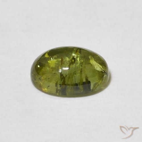 Turmalina Verde Terroso Claro Natural 1.41ct, oval, Transparente