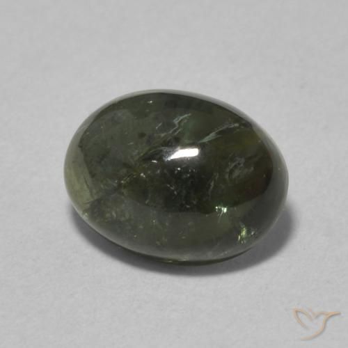 Turmalina verde escuro Natural 1.75ct, oval, Transparente