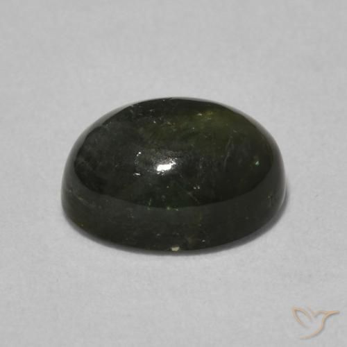 Turmalina verde escuro Natural 1.75ct, oval, Transparente