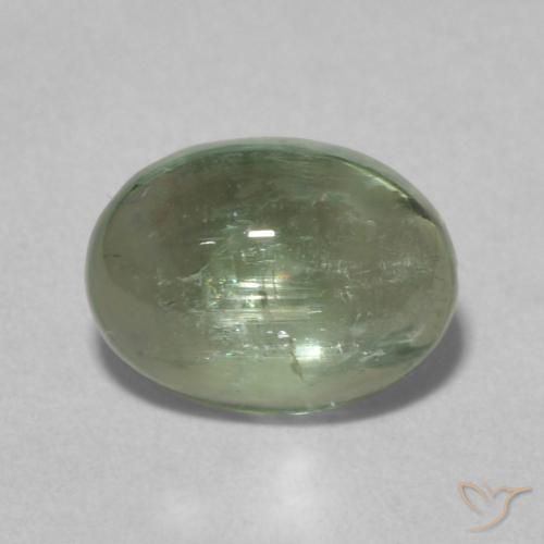 1.39ct Natural Medium Light-Green Turmalina, oval, Transparente
