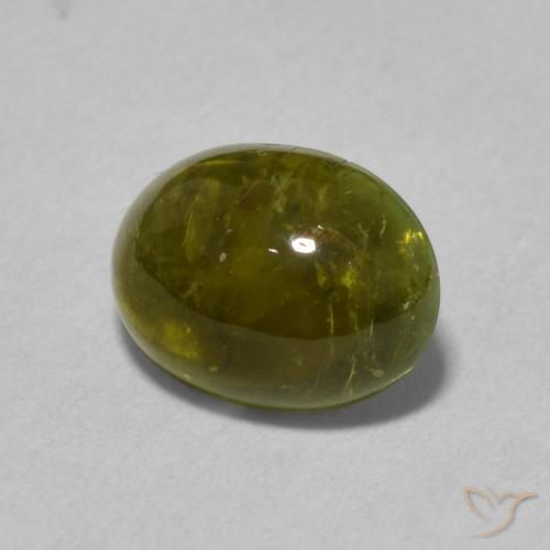Turmalina verde escuro Natural 1.31ct, oval, Transparente