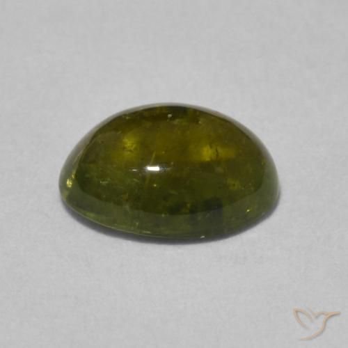 Turmalina verde escuro Natural 1.31ct, oval, Transparente