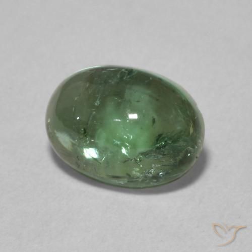 Turmalina verde escuro Natural 1.49ct, oval, Transparente