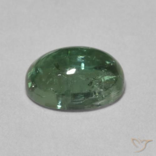 Turmalina verde escuro Natural 1.49ct, oval, Transparente