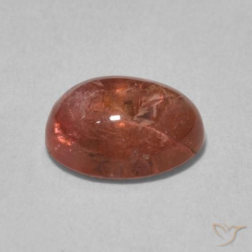 Turmalina laranja avermelhado Natural 1.50ct, oval, Transparente