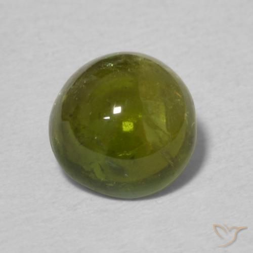 0.95ct Natural Verde médio Turmalina, Redondo, Transparente