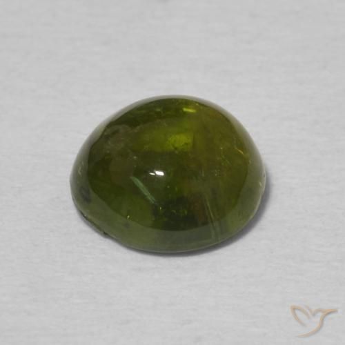 Turmalina Verde médio Natural 0.95ct, Redondo, Transparente