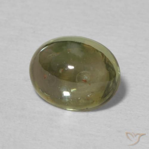 Turmalina Verde acastanhado Natural 1.16ct, oval, Transparente