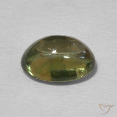 Turmalina Verde acastanhado Natural 1.16ct, oval, Transparente