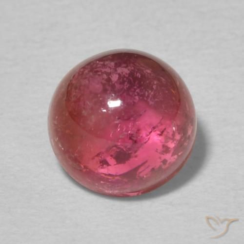 1.52ct Natural Magenta Profundo Turmalina, Redondo, Transparente