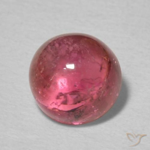 Turmalina Magenta Profundo Natural 1.52ct, Redondo, Transparente