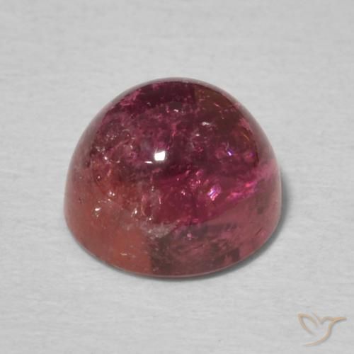 Turmalina Magenta Profundo Natural 1.52ct, Redondo, Transparente