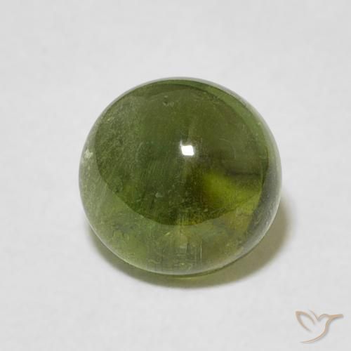 1.61ct Natural Verde médio Turmalina, Redondo, Transparente