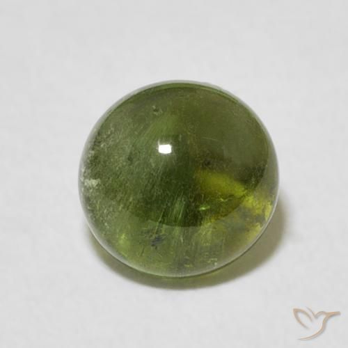 Turmalina Verde médio Natural 1.61ct, Redondo, Transparente