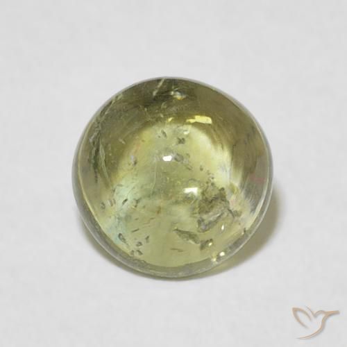 1.33ct Natural Verde amarelado Turmalina, Redondo, Transparente