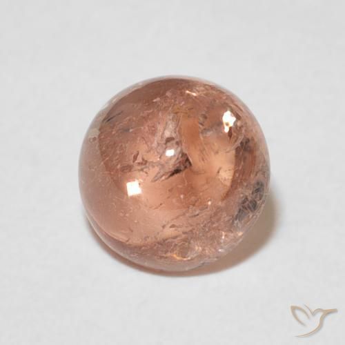 Turmalina Rosa Alaranjado Claro Natural 1.60ct, Redondo, Transparente