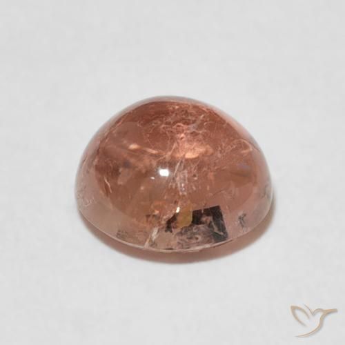 Turmalina Rosa Alaranjado Claro Natural 1.60ct, Redondo, Transparente