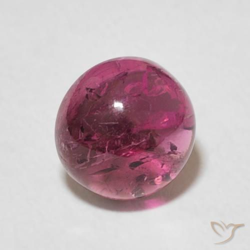 1.51ct Natural Rosa escuro Turmalina, Redondo, Transparente