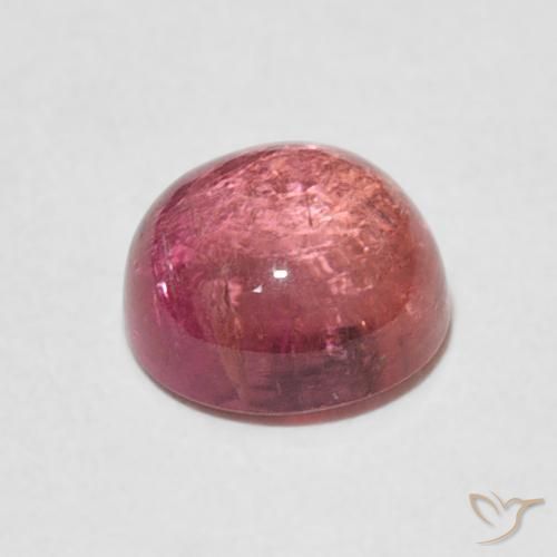 Turmalina Vermelho cereja arroxeado Natural 1.77ct, Redondo, Transparente