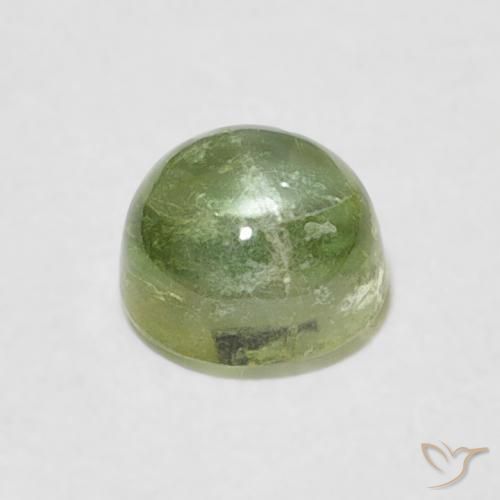 Turmalina Verde Limão Pálido Natural 0.88ct, Redondo, Transparente