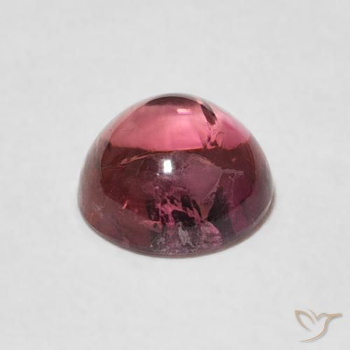 Turmalina Vermelho Escarlate Claro Natural 1.35ct, Redondo, Transparente