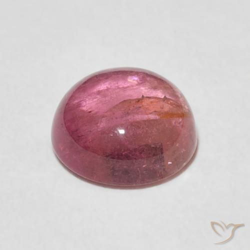 Turmalina Rosa Laranja Profundo Natural 1.57ct, Redondo, Transparente
