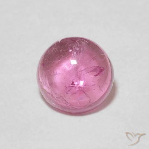 0.74ct Natural Rosa escuro Turmalina, Redondo, Transparente