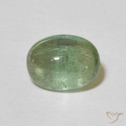 1.74ct Natural verde quente Turmalina, oval, Transparente