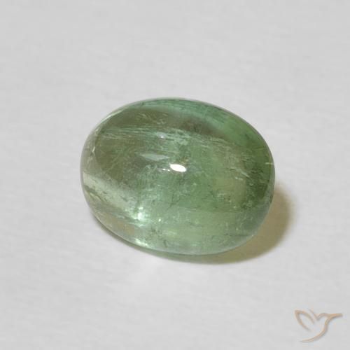 Turmalina verde quente Natural 1.74ct, oval, Transparente