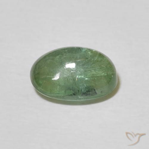 Turmalina verde quente Natural 1.74ct, oval, Transparente