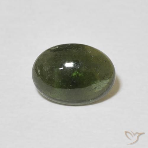 1.16ct Natural Verde escuro Turmalina, oval, Transparente