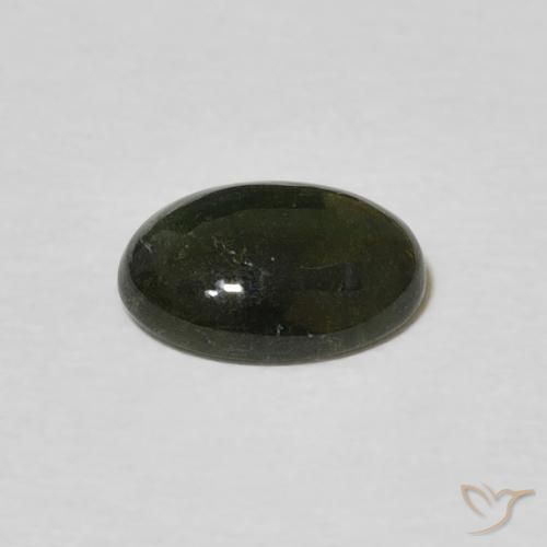 Turmalina Verde escuro Natural 1.16ct, oval, Transparente