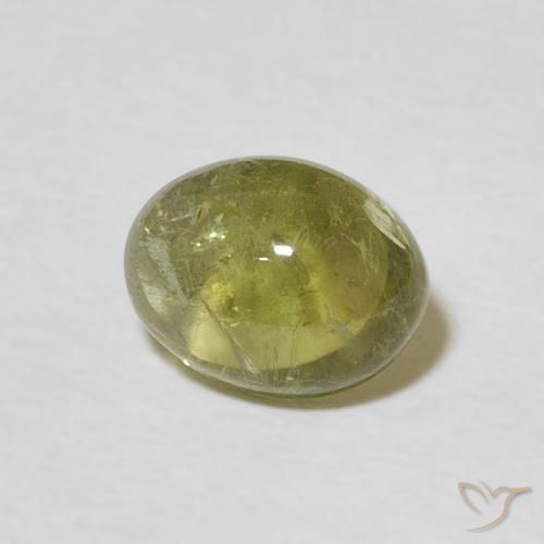 Turmalina Verde amarelado Natural 1.70ct, oval, Transparente