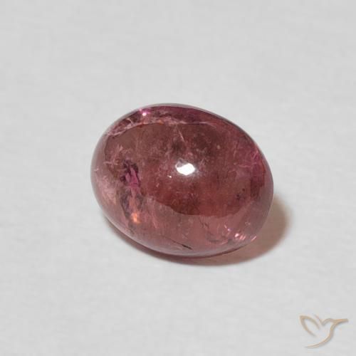 Turmalina Vermelho cereja arroxeado Natural 1.29ct, oval, Transparente