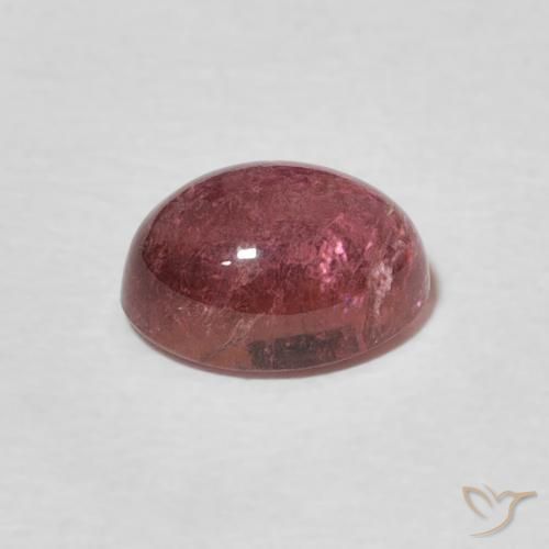 Turmalina Vermelho cereja arroxeado Natural 1.43ct, oval, Transparente