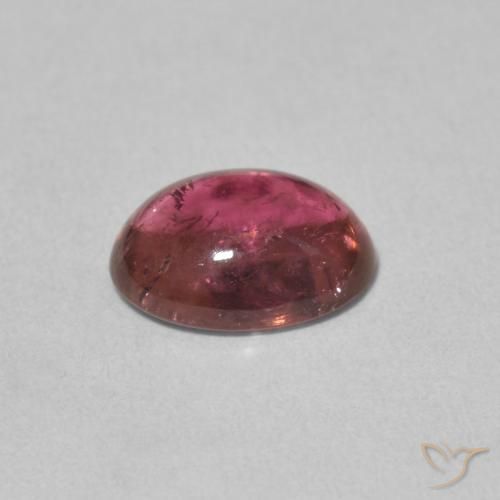 Turmalina Vermelho escuro Natural 1.60ct, oval, Transparente