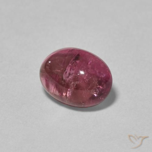 Turmalina Vermelho roxo Natural 1.67ct, oval, Transparente