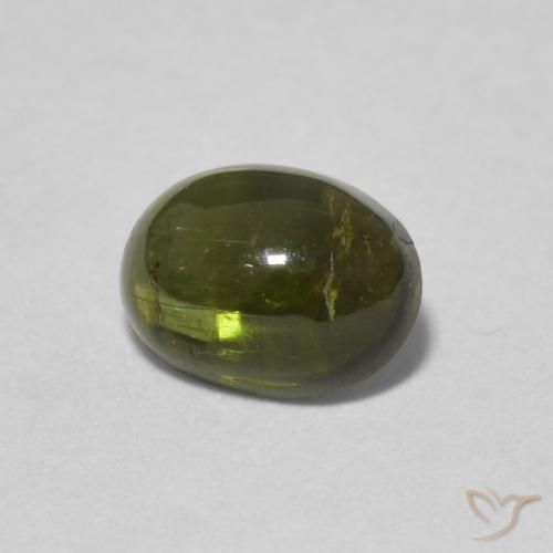 Turmalina Verde escuro Natural 1.37ct, oval, Transparente