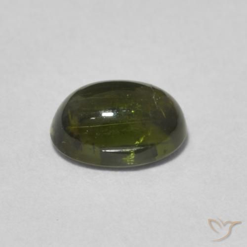 Turmalina Verde escuro Natural 1.37ct, oval, Transparente