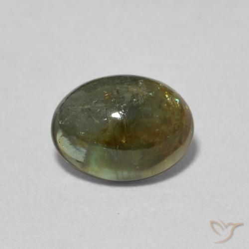 1.22ct Natural verde escuro Turmalina, oval, Transparente