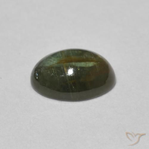 Turmalina verde escuro Natural 1.22ct, oval, Transparente