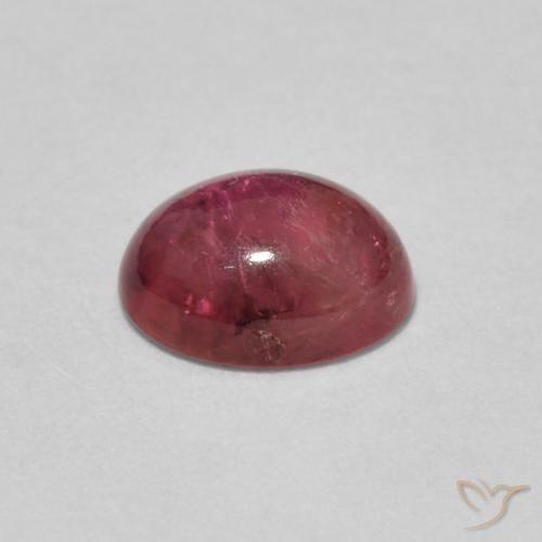 Turmalina Vermelho escuro Natural 1.33ct, oval, Transparente