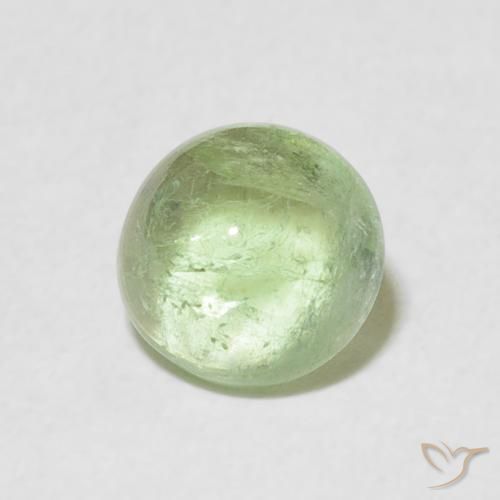 Turmalina Verde Sábio Muito Claro Natural 1.29ct, Redondo, Transparente