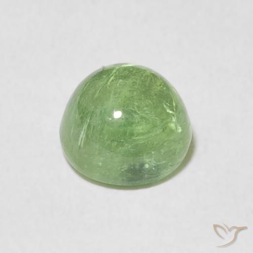 Turmalina Verde amarelado Natural 1.54ct, Redondo, Transparente