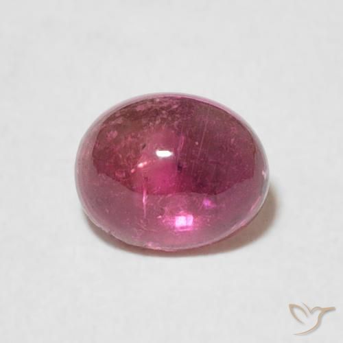 0.79ct Natural roxo avermelhado Turmalina, oval, Transparente
