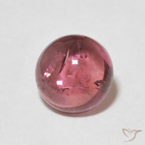 Turmalina Magenta Profundo Natural 1.35ct, Redondo, Transparente