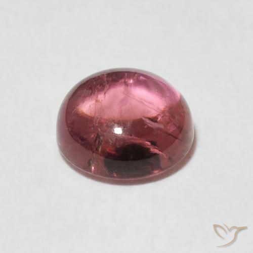 Turmalina Magenta Profundo Natural 1.35ct, Redondo, Transparente