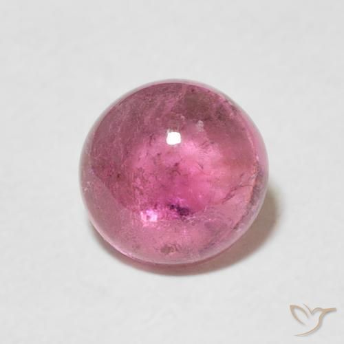 Turmalina roxo médio Natural 1.25ct, Redondo, Transparente