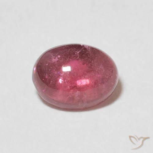 0.89ct Natural roxo avermelhado Turmalina, oval, Transparente
